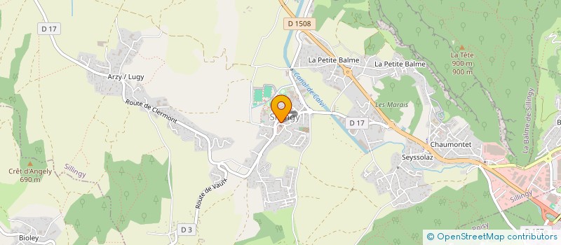 localisation de l'entreprise CLUB DE KARATE DE SILLINGY  SILLINGY