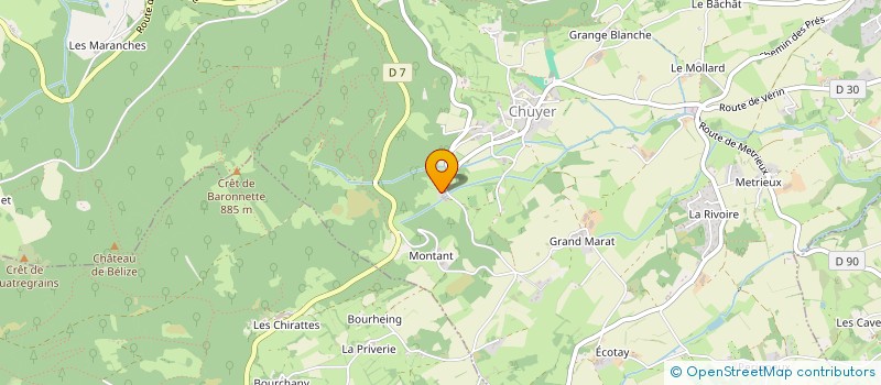 localisation de l'entreprise CLUB DE L'AGE D'OR ET AMIS DU 3EME AGE DE CHUYER  CHUYER