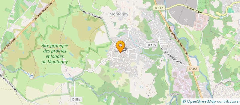 localisation de l'entreprise CLUB DE L'AMITIE 3EME AGE DE MONTAGNY  MONTAGNY