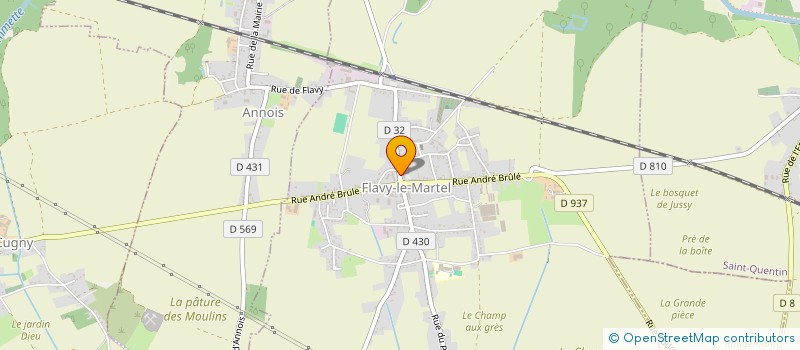 localisation de l'entreprise CLUB DE L'AMITIE à FLAVY-LE-MARTEL