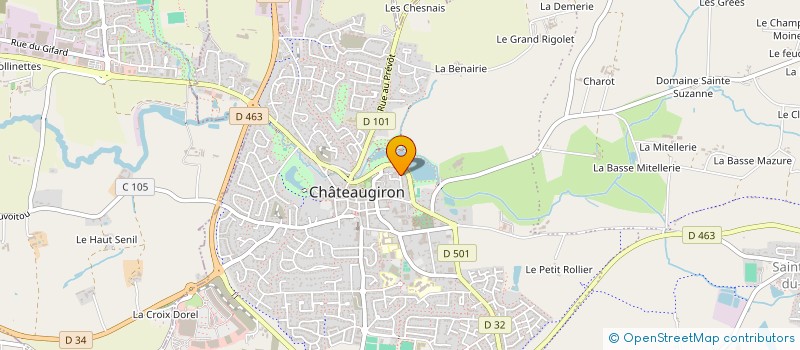 localisation de l'entreprise CLUB DE L'AMITIE  CHATEAUGIRON