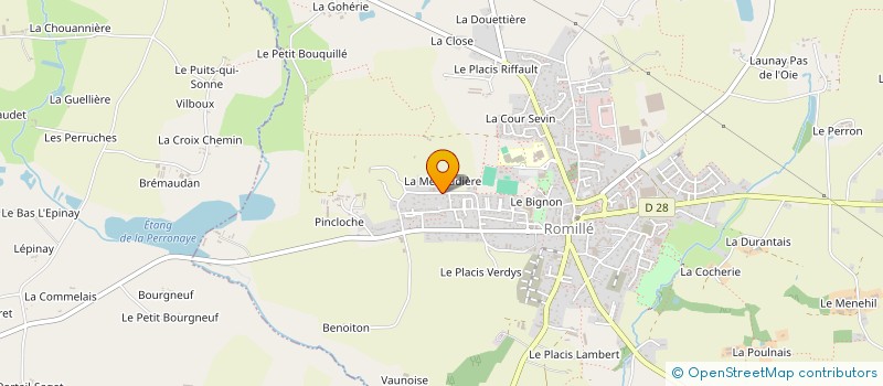 localisation de l'entreprise CLUB DE L'AMITIE  ROMILLE