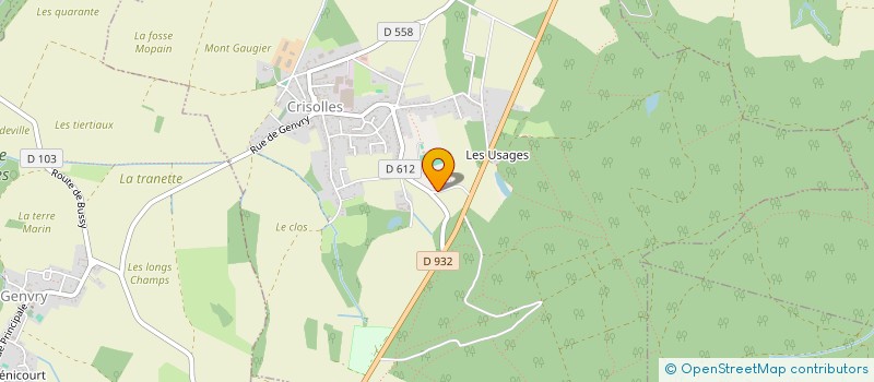 localisation de l'entreprise CLUB DE L'AMITIE  CRISOLLES