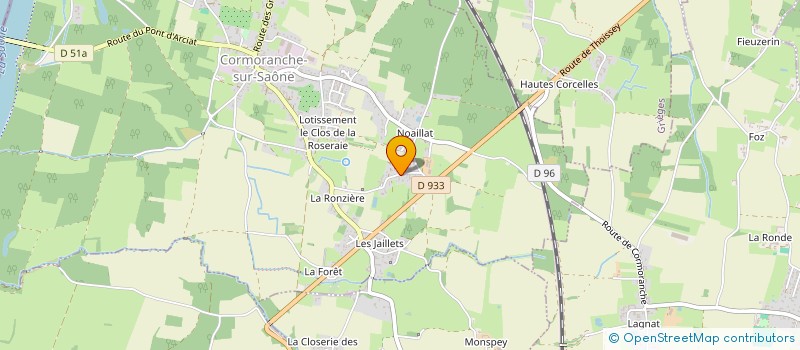 localisation de l'entreprise CLUB DE L'AMITIE  CORMORANCHE-SUR-SAONE