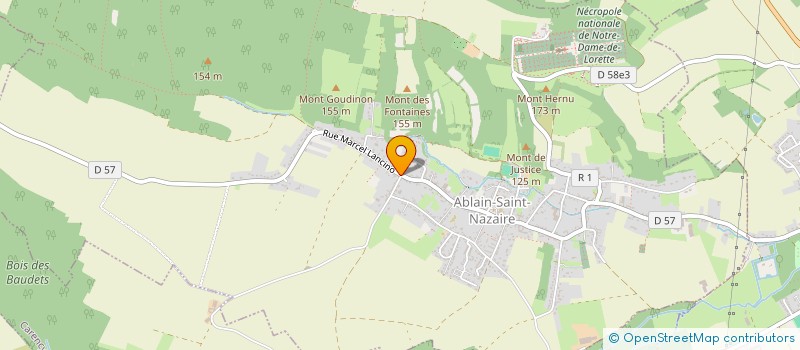 localisation de l'entreprise CLUB DE L'AMITIE  ABLAIN-SAINT-NAZAIRE