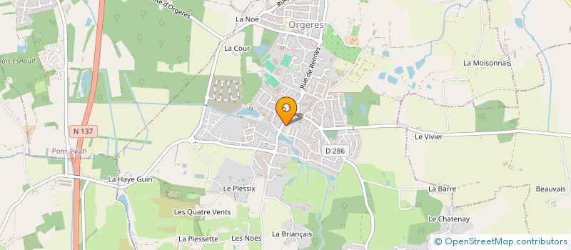 localisation de l'entreprise CLUB DE L'AMITIE D'ORGERES  ORGERES