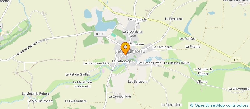 localisation de l'entreprise CLUB DE L'AMITIE DE BETZ-LE-CHATEAU  BETZ-LE-CHATEAU