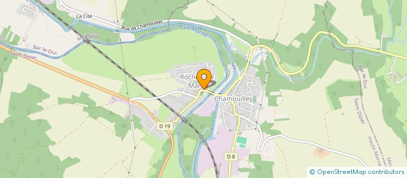 localisation de l'entreprise CLUB DE L'AMITIE DE ROCHES SUR MARNE - CHAMOUILLEY à ROCHES-SUR-MARNE