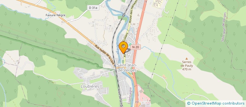 localisation de l'entreprise CLUB DE L'AMITIE DE SAINT JEAN DE VERGES-LOUBIERES à SAINT-JEAN-DE-VERGES
