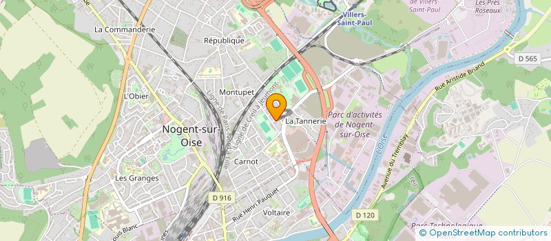 localisation de l'entreprise CLUB DE L AMITIE DES CHEMINOTS DE CREIL NOGENT  NOGENT-SUR-OISE