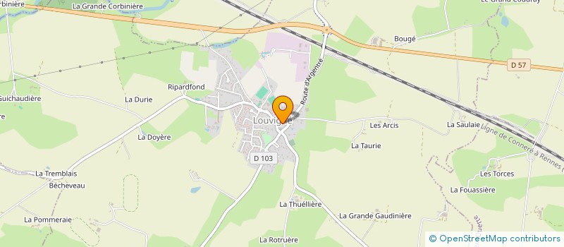 localisation de l'entreprise CLUB DE L'AMITIE DES PERSONNES AGEES DE LOUVIGNE  LOUVIGNE