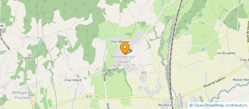 localisation de l'entreprise CLUB DE L'AMITIE DU 3 EME AGE DE MOISSIEU SUR DOLON  MOISSIEU-SUR-DOLON