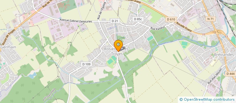 localisation de l'entreprise CLUB DE L'AMITIE GENERATIONS MOUVEMENT  ROSIERES-PRES-TROYES