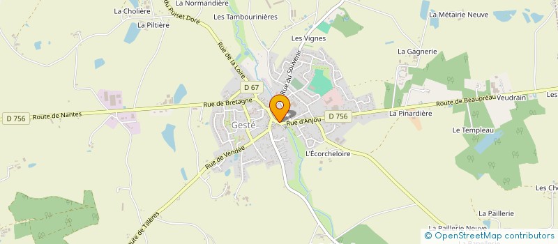 localisation de l'entreprise CLUB DE L'AMITIE - POITEVINIERE  BEAUPREAU-EN-MAUGES