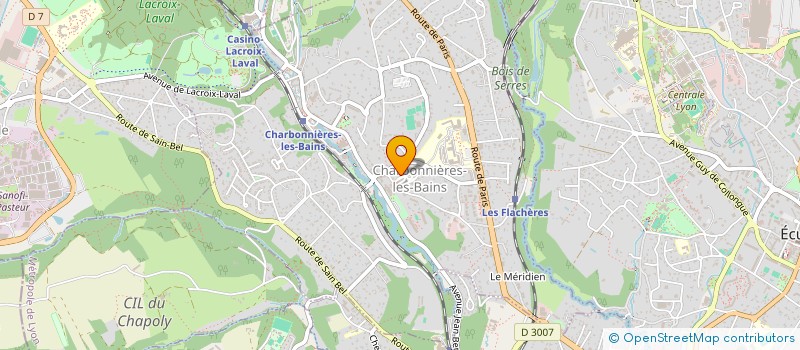 localisation de l'entreprise CLUB DE L'EAU VIVE  CHARBONNIERES-LES-BAINS