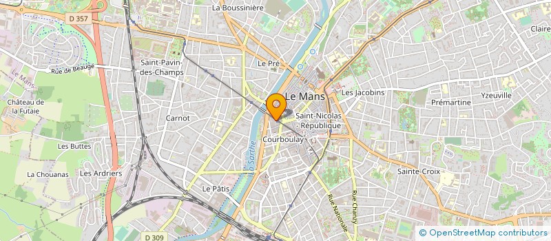 localisation de l'entreprise CLUB DE LA PRESSE SPORTIVE DE L OUEST  YVRE-L'EVEQUE