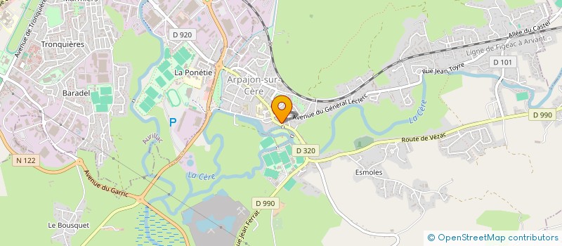 localisation de l'entreprise CLUB DE LA VERTE VALLEE à ARPAJON-SUR-CERE
