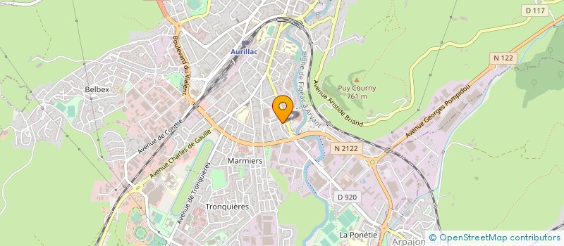 localisation de l'entreprise CLUB DE LOISIRS DE LA MONTADE à AURILLAC
