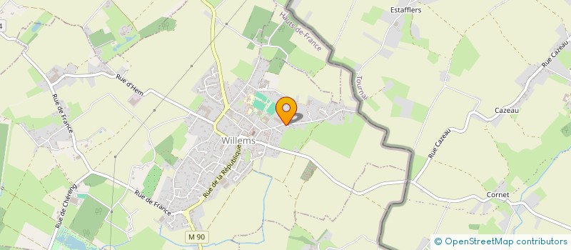 localisation de l'entreprise CLUB DE LOISIRS WILLEMOIS (C.L.W)  WILLEMS