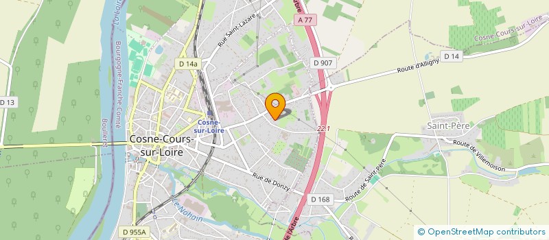 localisation de l'entreprise CLUB DE MODELISME FERROVIAIRE COSNOIS à COSNE-COURS-SUR-LOIRE