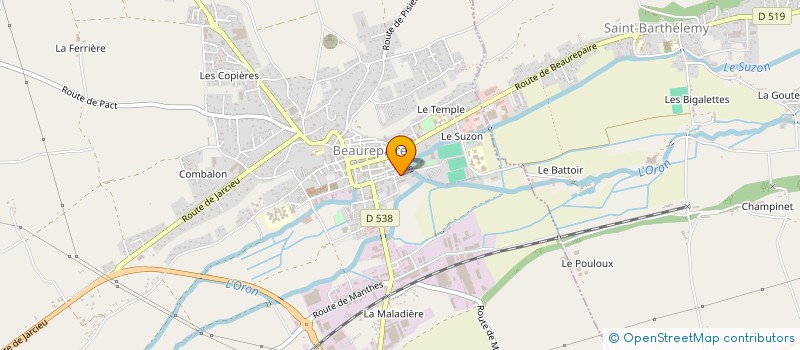 localisation de l'entreprise CLUB DE NATATION  BEAUREPAIRE