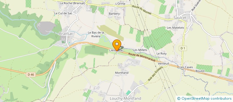 localisation de l'entreprise CLUB DE NATATION DE SAINT POURCAIN SUR SIOULE  BRANSAT