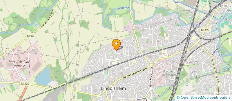 localisation de l'entreprise CLUB DE NATATION LINGOLSHEIM à LINGOLSHEIM