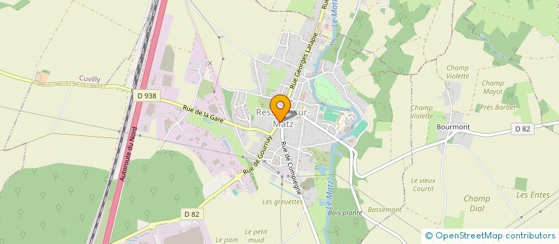 localisation de l'entreprise CLUB DE PETANQUE RESSONTOIS  RESSONS-SUR-MATZ