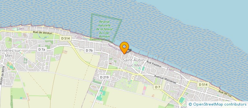 localisation de l'entreprise CLUB DE PLAGE LES GRAINS DE CAFE  SAINT-AUBIN-SUR-MER