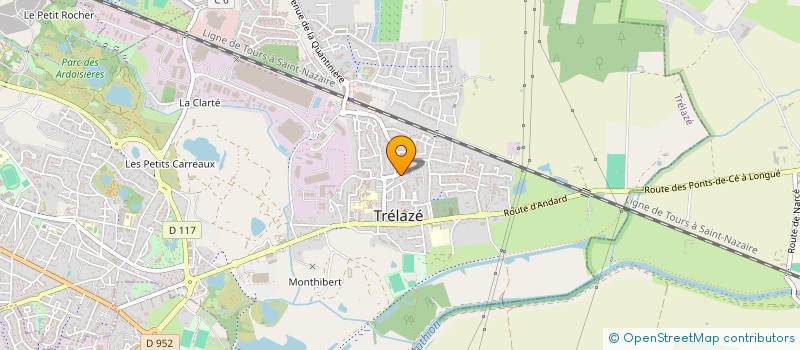 localisation de l'entreprise CLUB DE PLONGEE DES ARDOISIERES DE TRELAZE  TRELAZE