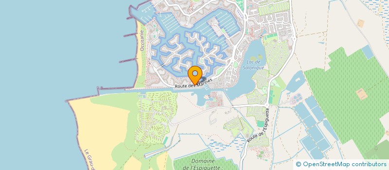 localisation de l'entreprise CLUB DE PLONGEE ET D'ETUDES SOUS MARINES THETYS  LE GRAU-DU-ROI