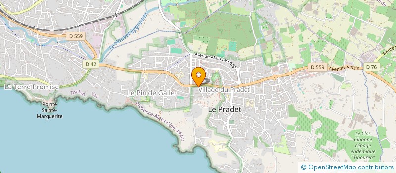 localisation de l'entreprise CLUB DE PLONGEE L'OR BLEU à LE PRADET