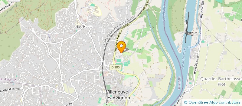 localisation de l'entreprise CLUB DE PLONGEE LE NAUTILE  VILLENEUVE LES AVIGNON