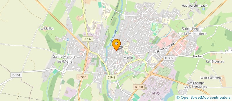 localisation de l'entreprise CLUB DE PLONGEE MELLOIS  MELLE