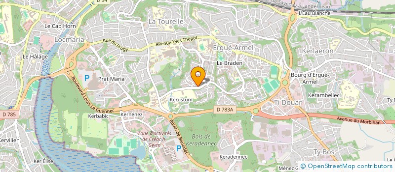 localisation de l'entreprise CLUB DE SCRABBLE DE QUIMPER à QUIMPER