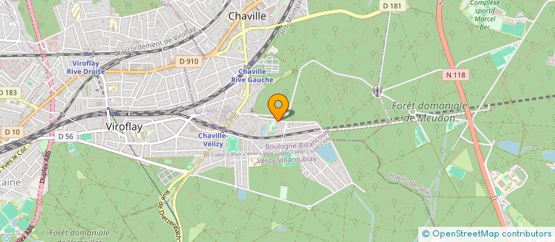 localisation de l'entreprise CLUB DE TENNIS à CHAVILLE