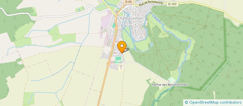 localisation de l'entreprise CLUB DE TENNIS DE CHATEAUVILLAIN à CHATEAUVILLAIN