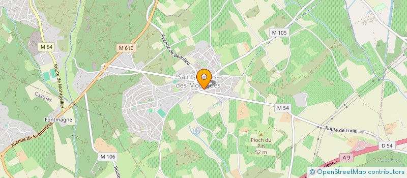 localisation de l'entreprise CLUB DE TENNIS DE ST DREZERY à SAINT-DREZERY