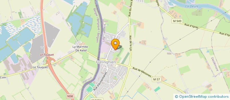 localisation de l'entreprise CLUB DE TENNIS DE TABLE à FRELINGHIEN