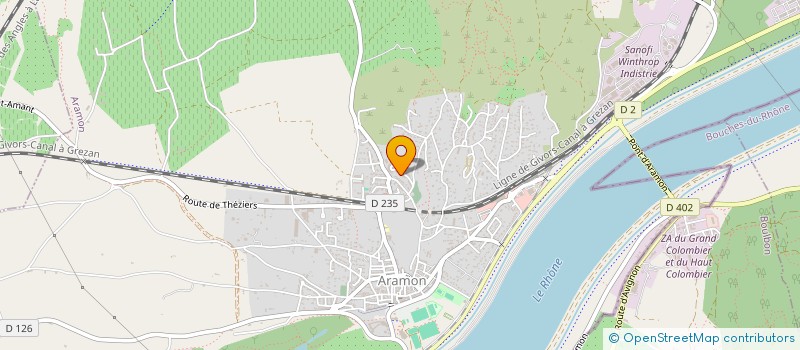 localisation de l'entreprise CLUB DE TENNIS DE TABLE ARAMON  ARAMON