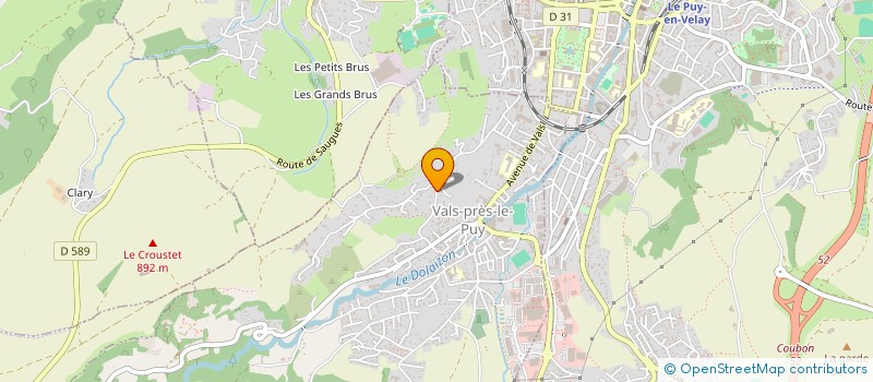 localisation de l'entreprise CLUB DE TENNIS DE TABLE LE PUY-CHADRAC à VALS-PRES-LE-PUY