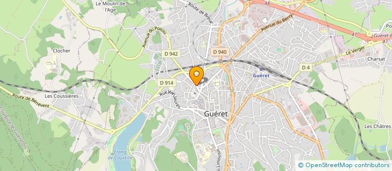 localisation de l'entreprise CLUB DE TENNIS DES MONTS DE GUERET à GUERET