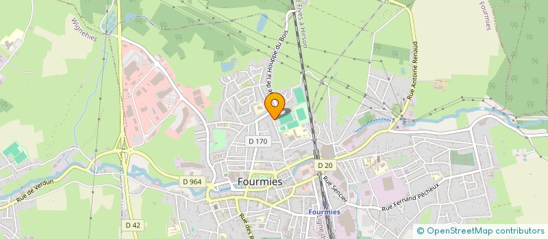 localisation de l'entreprise CLUB DE TENNIS LEO LAGRANGE  FOURMIES