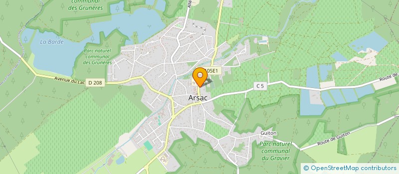 localisation de l'entreprise CLUB DE THEATRE DE LA COMMUNE D'ARSAC SCENE EN VIGNES  ARSAC