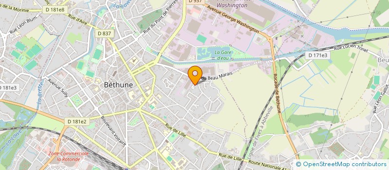 localisation de l'entreprise CLUB DE TIR DES VOLONTAIRES BETHUNOIS à BETHUNE