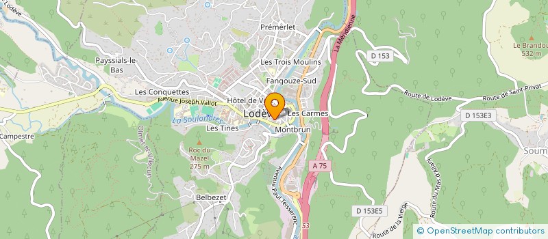 localisation de l'entreprise CLUB DE TIR LODEVOIS à LODEVE
