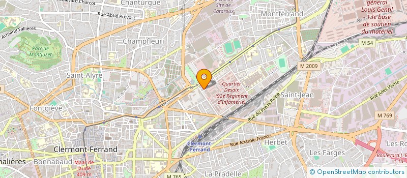 localisation de l'entreprise CLUB DE TIR PELISSIER  CLERMONT-FERRAND