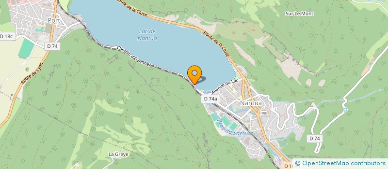 localisation de l'entreprise CLUB DE VOILE DE NANTUA  NANTUA