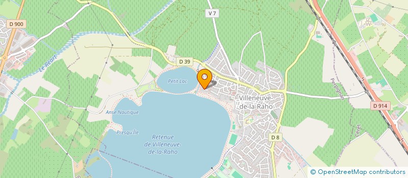 localisation de l'entreprise CLUB DE VOILE DU LAC DE LA RAHO A VILLENEUVE DE LA RAHO C.V.V.R.  VILLENEUVE-DE-LA-RAHO