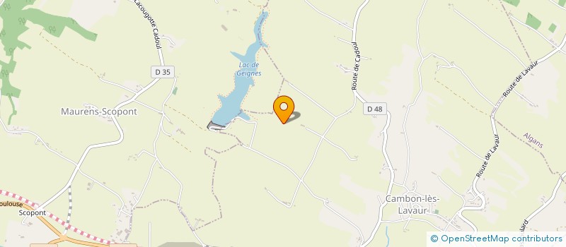 localisation de l'entreprise CLUB DE VOILE DU PAYS VAURAIS  CAMBON-LES-LAVAUR